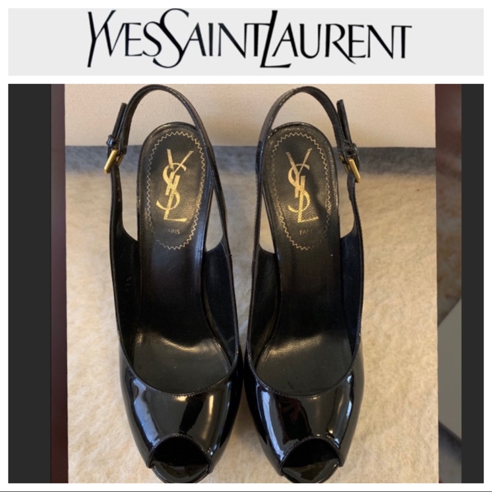 YSL Palais 105 Slingback Patent Heel